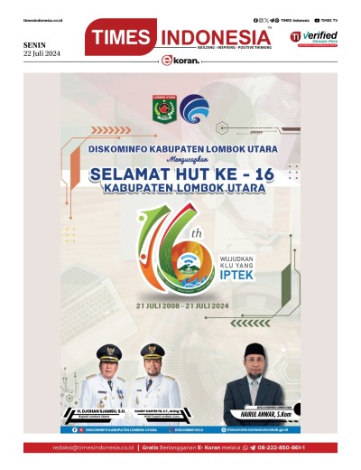 Edisi Senin 22 Juli 2024: E-Koran, Bacaan Positif Masyarakat 5.0