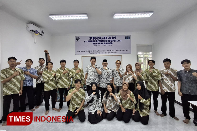 Bangun SDM Putra Daerah Banyuwangi, BLK Komunitas Bala Wangi Training Gelar Latihan Bahasa Jepang