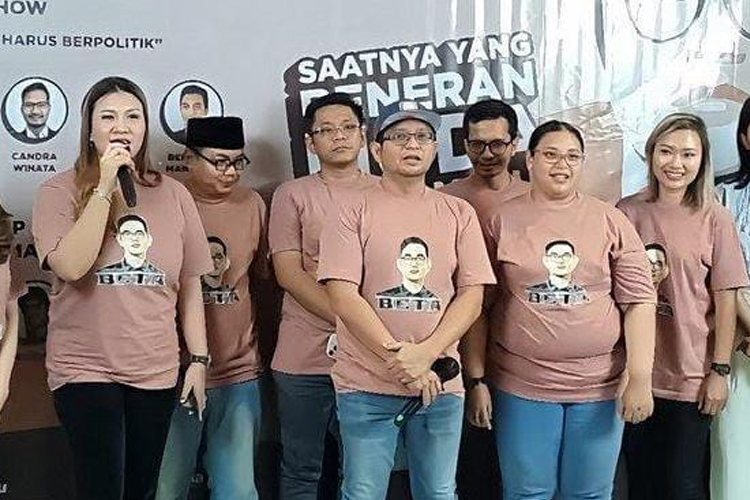Relawan Beta Gibran mendukung Aceng Sunanto jadi calon Bupati Majalengka. (FOTO: Beta Gibran)