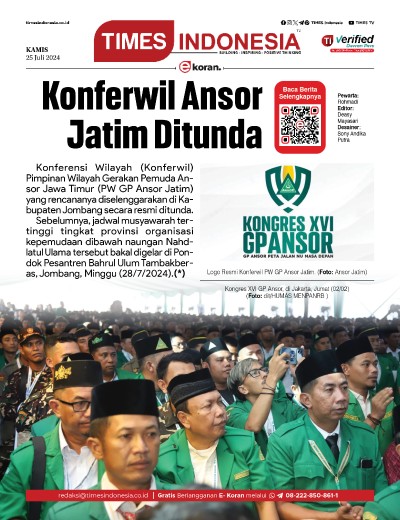 Edisi Kamis 25 Juli 2024: E-Koran, Bacaan Positif Masyarakat 5.0