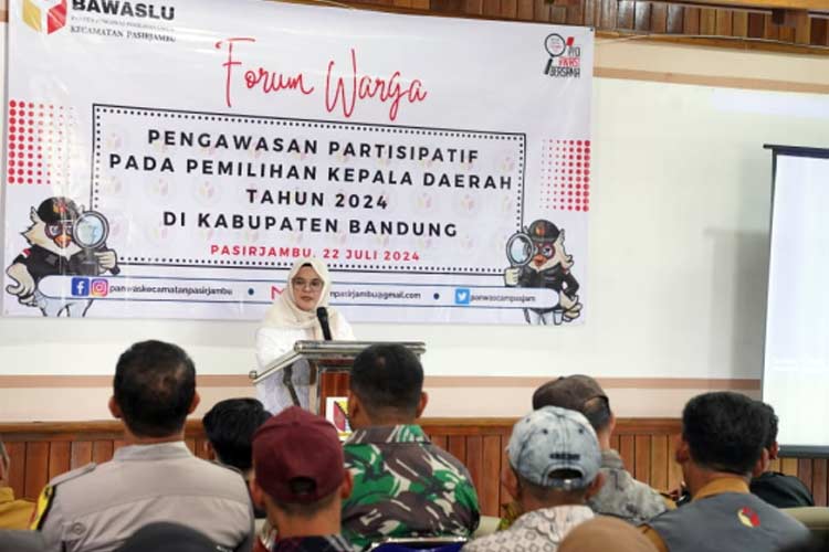 Anggota Bawaslu RI, Lolly Suhenty menghadiri Forum Warga Pengawasan Partisipatif Pada Pemilihan 2024 di Kabupaten Bandung, Senin (22/7/2024) (FOTO: Bawaslu RI for TIMES Indonesia)
