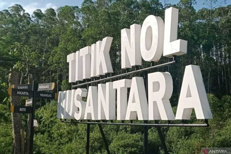 Titik Nol Nusantara di wilayah Kecamatan Sepaku, Kabupaten Penajam Paser Utara, Provinsi Kalimantan Timur. (Foto: ANTARA/Nyaman Bagus Purwaniawan)