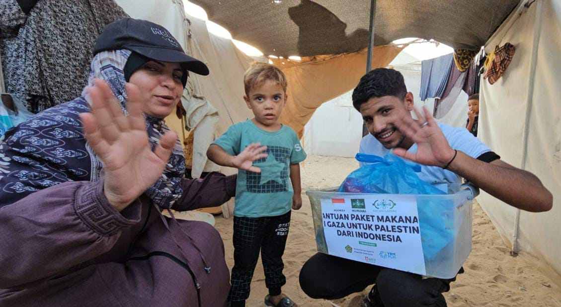 NUCare Lazisnu mengirim bantuan ke Gaza dan Tepi Barat. (Foto: Lazisnu for TIMES INDONESIA)