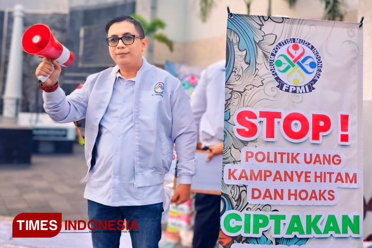 Ketua FPMI DIY saat menggelar aksi di Tunggu Yogyakarta. (FOTO: FPMI for TIMES Indonesia)