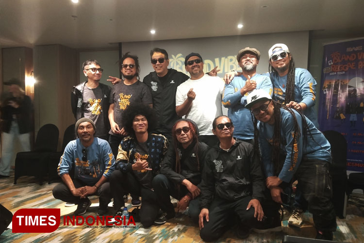 Para musisi dan produser yang terlibat di Island Vibes Reggae Party Rabu (31/7/2024) besok. (FOTO: Susi/TIMES Indonesia)