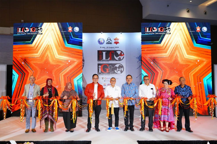 Pembukaan Indo Leather & Footwear Expo 2024 di JIEXPO Kemayoran. (Dok.Krista)