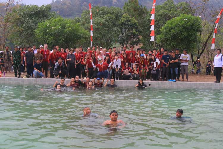 Kolam renang baru di Desa Jembul, Jatirejo, Kabupaten Mojokerto, Kamis (1/8/2024) (FOTO: Dok. TIMES Indonesia)