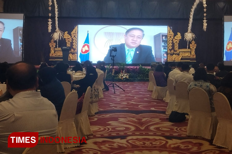Konferensi ASEAN terkait pencegahan penyalahgunaan penyedia jasa keuangan dalam kejahatan eksploitasi seksual anak. (Foto:Susi/TIMES Indonesia) 