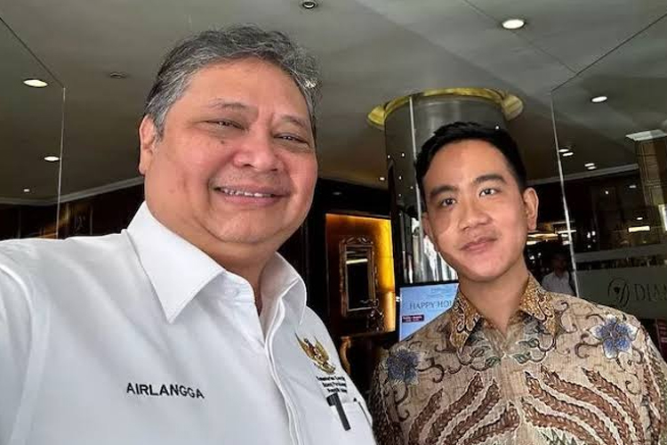 Airlangga Hartarto bersama Gibran Rakabuming Raka. (FOTO: dok pribadi)