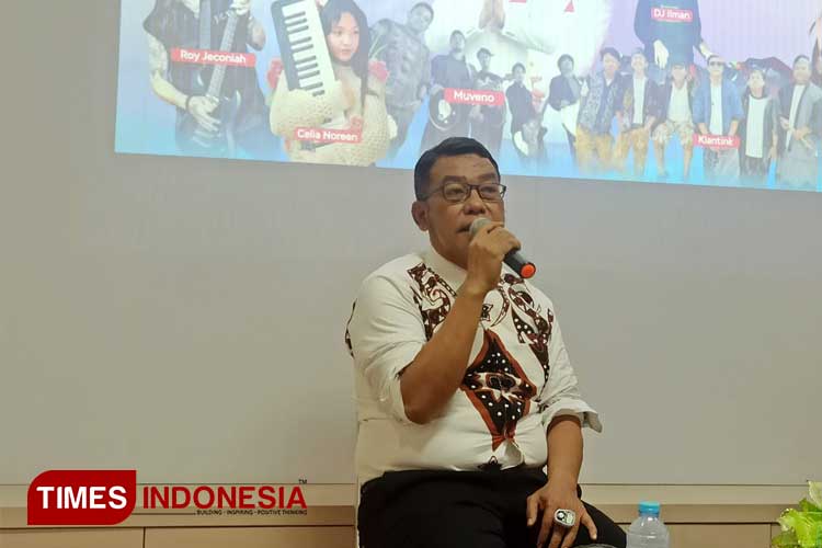 Kabid Disbudporapar Kota Surabaya Heri Purwadi saat jumpa pers di kantor eks. humas. (Foto: Siti Nur Faizah/TIMES Indonesia)