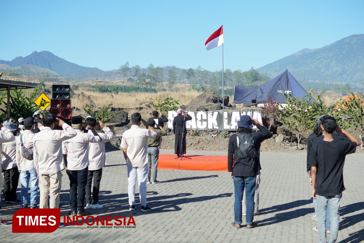 Di Bondowoso, Upacara HUT RI Digelar di Aliran Lava Gunung Ijen Purba