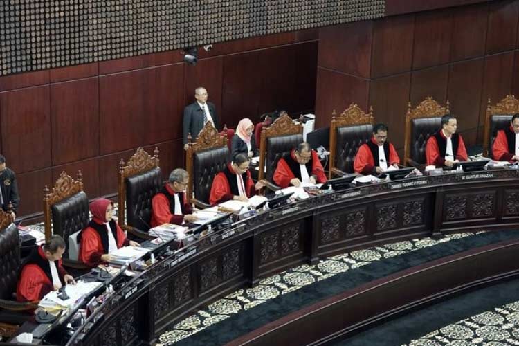 Para Hakim Mahkamah Konstitusi saat di Gedung MK, Jakarta.     (FOTO: Dok. TIMES Indonesia).  