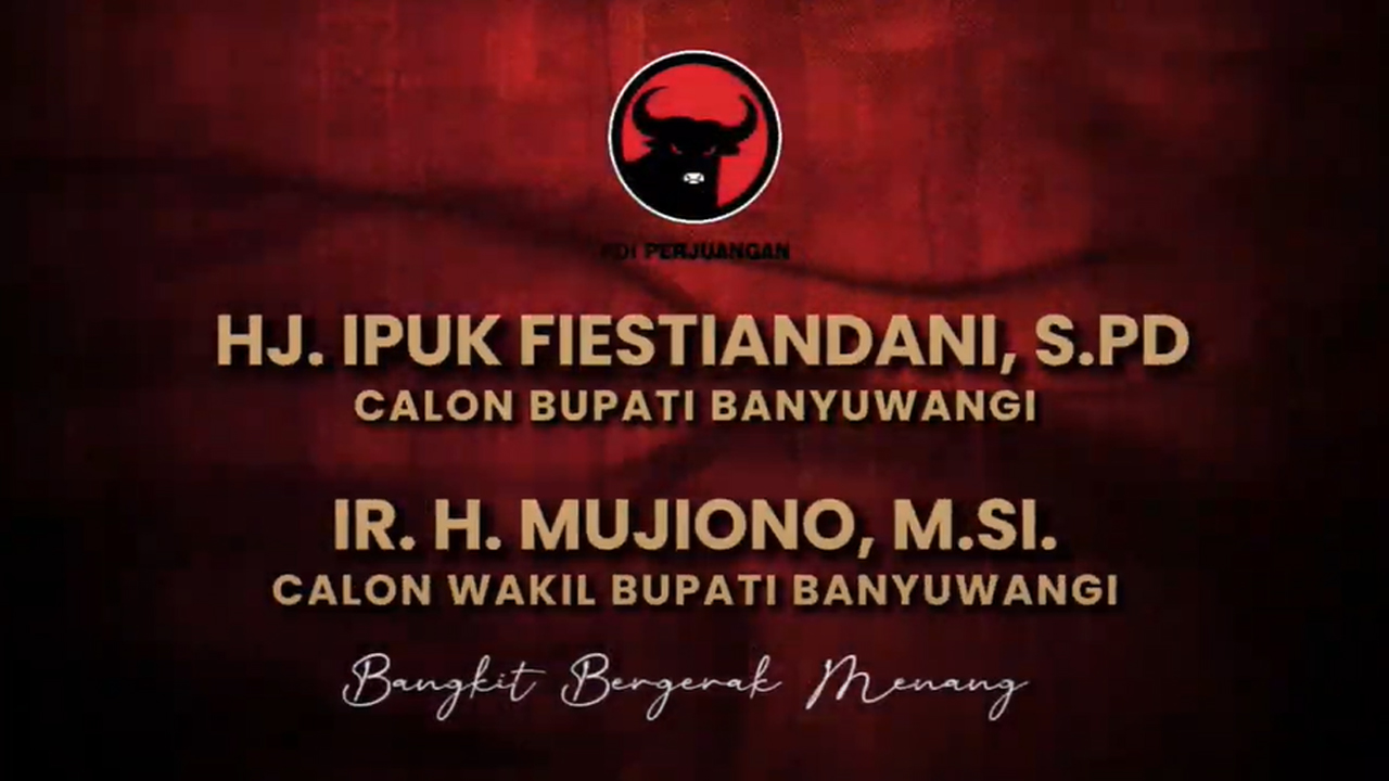 Ipuk-Mujiono Resmi Kantongi Rekom PDIP Maju Pilkada Banyuwangi