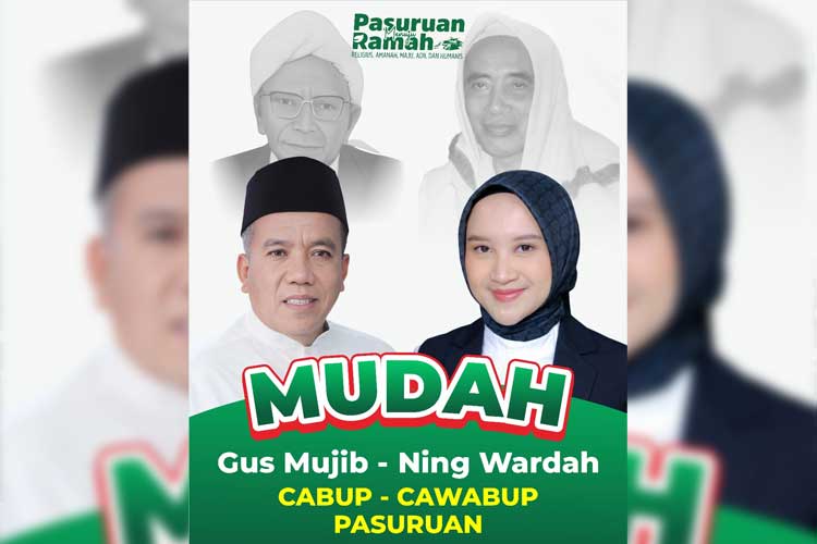 Pasangan calon bupati dan calon wakil bupati Pasuruan, Gus Mujib Imron dan Ning Wardah (foto: Istimewa)