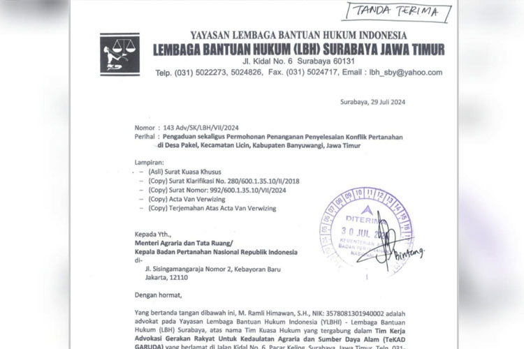 Kelompok Rukun Tani Pakel Sumberejo Banyuwangi Belum Bisa Tanggapi Surat Tim Terpadu, Ini Alasannya