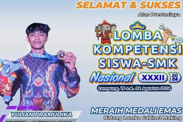 Siswa SMKN 1 Pacitan Cetak Prestasi Raih Emas di Ajang LKS Nasional 2024