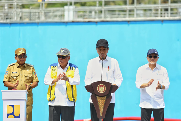 Layani 60.000 Sambungan Rumah di 8 Kecamatan, SPAM Kota Bandar Lampung Diresmikan Presiden RI Jokowi