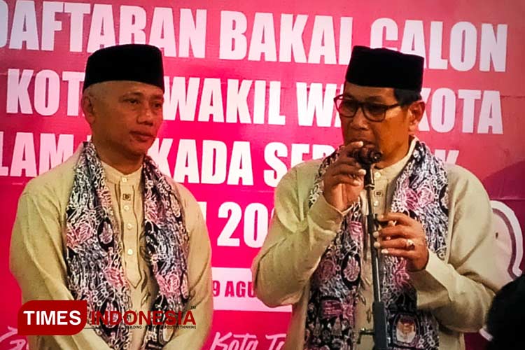 Hari Kedua Pendaftaran: Pasangan Yusuf-Hendro Jadi Paslon Pertama yang Mendaftar ke KPU Kota Tasikmalaya