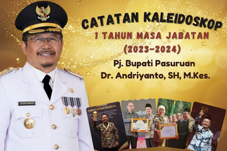 Pj. Bupati Pasuruan Dr.Andriyanto, SH, M.Kes yang menorehkan sejumlah prestasi selama setahun menjabat di Kabupaten Pasuruan. (Foto: Dok. Kominfo Pemkab Pasuruan)