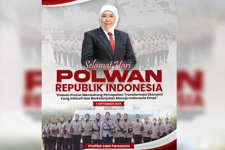 HUT Ke-76 Polwan, Khofifah: Teruslah Jadi Srikandi Polri Presisi Demi Indonesia Emas