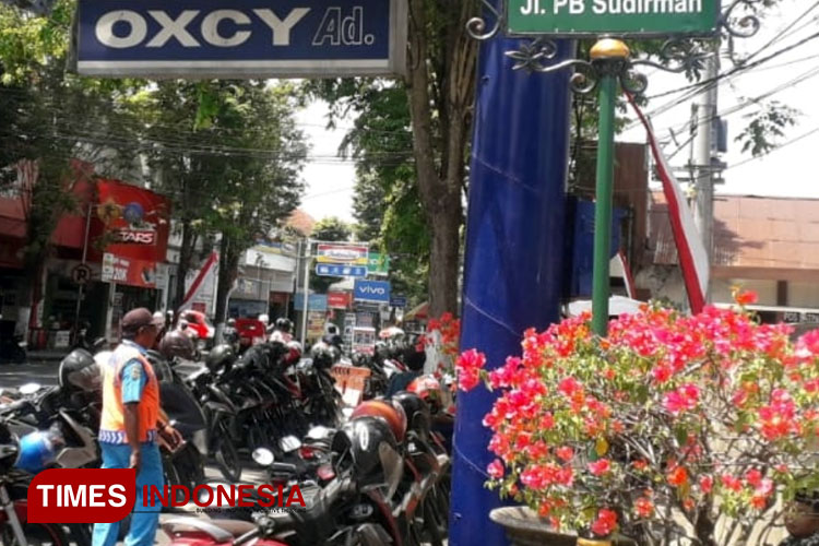 Salah satu papan nama jalan di salah satu ruas jalan di wilayah kota Kabupaten Bondowoso diberi motif daun singkong (FOTO: Moh Bahri/TIMES Indonesia)