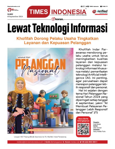 Edisi Rabu, 4 September 2024: E-Koran, Bacaan Positif Masyarakat 5.0