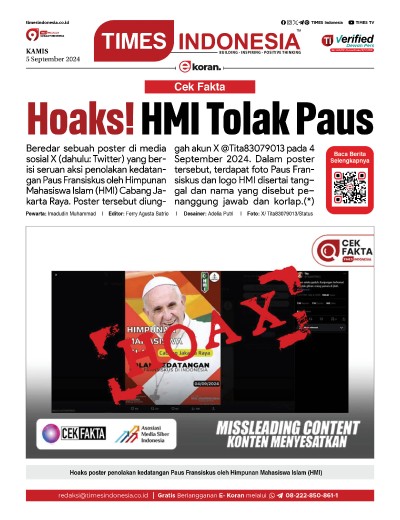 Edisi Kamis, 5 September 2024: E-Koran, Bacaan Positif Masyarakat 5.0