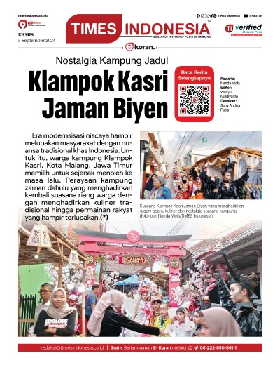 Edisi Kamis, 5 September 2024: E-Koran, Bacaan Positif Masyarakat 5.0