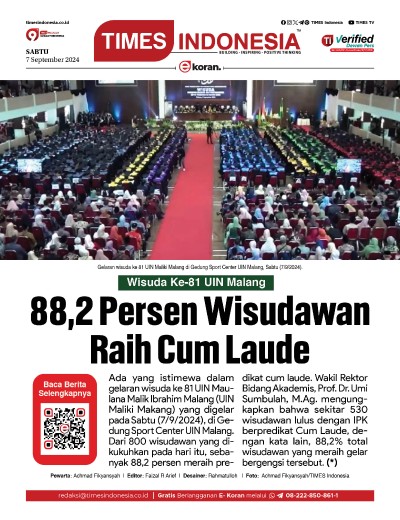 Edisi Sabtu, 7 September 2024: E-Koran, Bacaan Positif Masyarakat 5.0