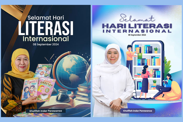 Hari Literasi Internasional, Khofifah Ajak Masyarakat Tingkatkan Minat Baca