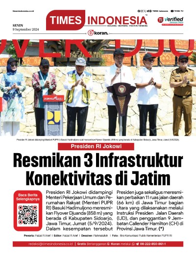 Edisi Senin, 9 September 2024: E-Koran, Bacaan Positif Masyarakat 5.0