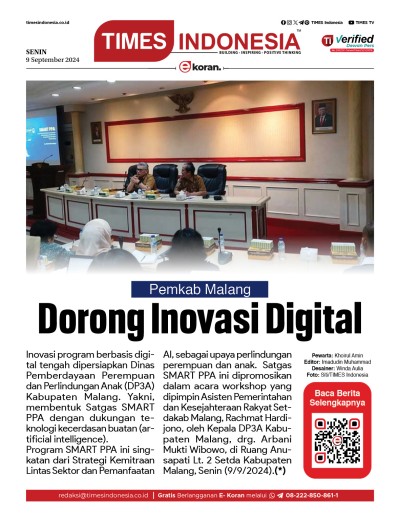 Edisi Senin, 9 September 2024: E-Koran, Bacaan Positif Masyarakat 5.0