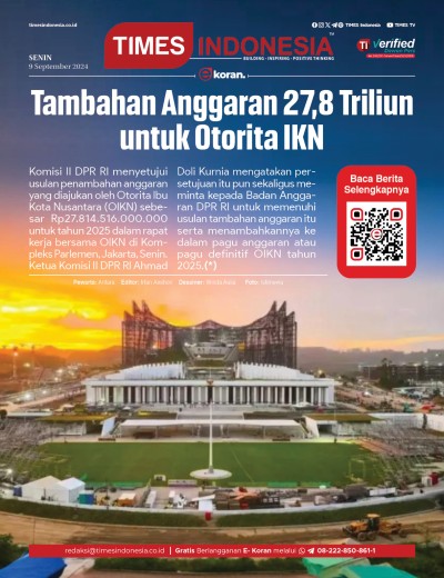 Edisi Senin, 9 September 2024: E-Koran, Bacaan Positif Masyarakat 5.0