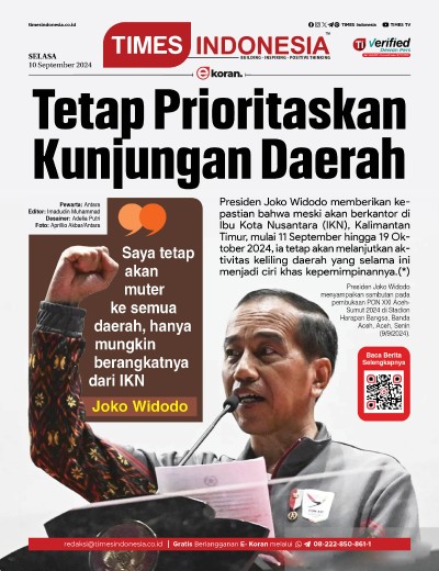 Edisi Selasa, 10 September 2024: E-Koran, Bacaan Positif Masyarakat 5.0