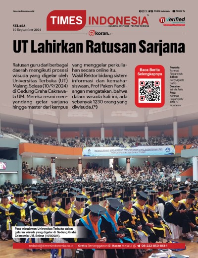 Edisi Selasa, 10 September 2024: E-Koran, Bacaan Positif Masyarakat 5.0