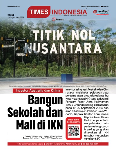 Edisi Jumat, 13 September 2024: E-Koran, Bacaan Positif Masyarakat 5.0