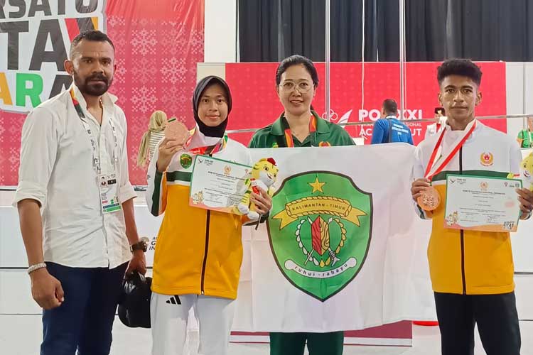 Atlet Taekwondo Bontang Sumbangkan Medali Perunggu di PON Aceh-Sumut