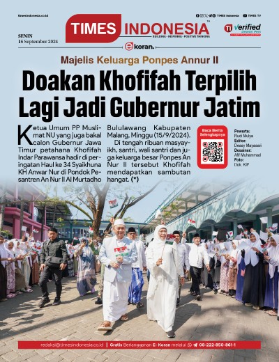 Edisi Senin, 16 September 2024: E-Koran, Bacaan Positif Masyarakat 5.0