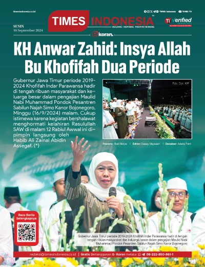 Edisi Senin, 16 September 2024: E-Koran, Bacaan Positif Masyarakat 5.0