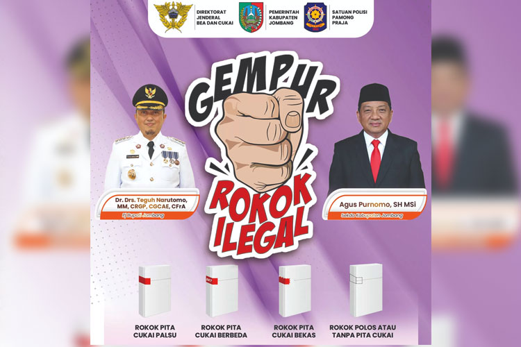 Pemkab Jombang serius tangan bahaya rokok ilegal. (FOTO: Dok. Pemkab Jombang)