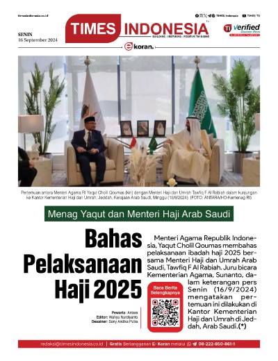 Edisi Senin, 16 September 2024: E-Koran, Bacaan Positif Masyarakat 5.0