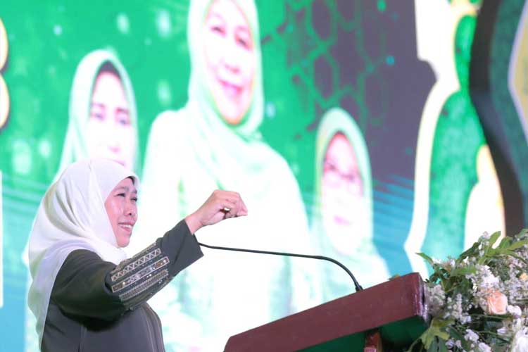 Peringatan Harlah Muslimat ke-78, Khofifah Ajak Warga Implementasikan Qanun Asasi NU