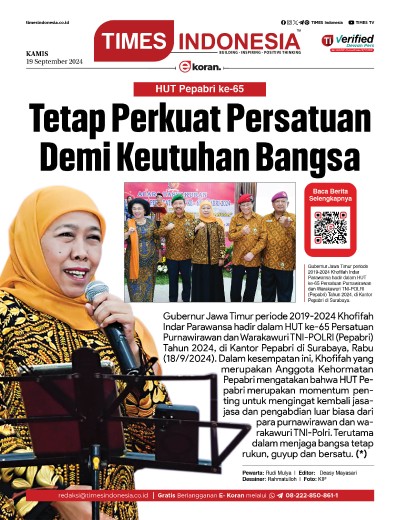 Edisi Kamis, 19 September 2024: E-Koran, Bacaan Positif Masyarakat 5.0