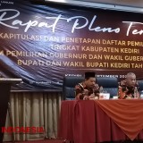 Rapat Pleno Terbuka KPU Kabupaten Kediri Tetapkan DPT Pilkada 2024 Sebanyak 1.254.964 Pemilih