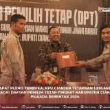 Rapat Pleno Terbuka, KPU Cianjur Tetapkan 1.816.668 Pemilih di Pilkada 2024