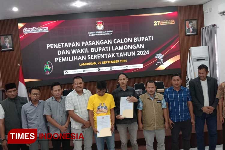 Resmi Ditetapkan KPU Lamongan, Ini Dia Pasangan Cabup dan Cawabup untuk Pilkada 2024