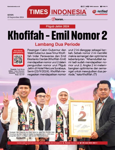 Edisi Senin, 23 September 2024: E-Koran, Bacaan Positif Masyarakat 5.0