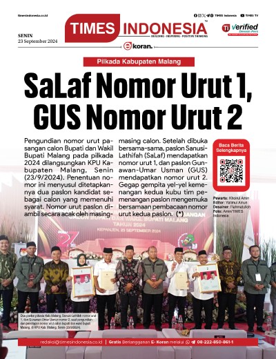 Edisi Senin, 23 September 2024: E-Koran, Bacaan Positif Masyarakat 5.0