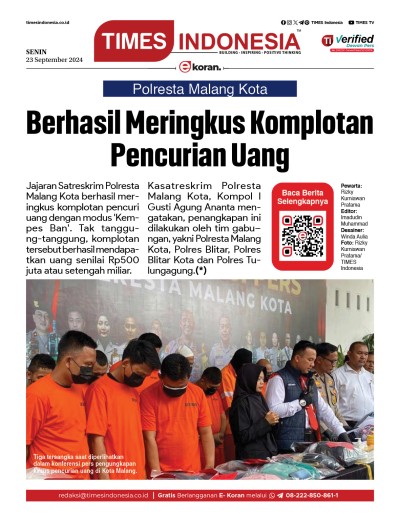 Edisi Senin, 23 September 2024: E-Koran, Bacaan Positif Masyarakat 5.0
