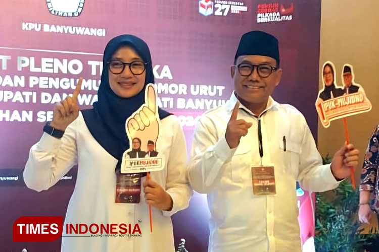 Dapat Nomor Urut 1, Ipuk-Muji Komitmen Nomorsatukan Kepentingan Masyarakat Banyuwangi